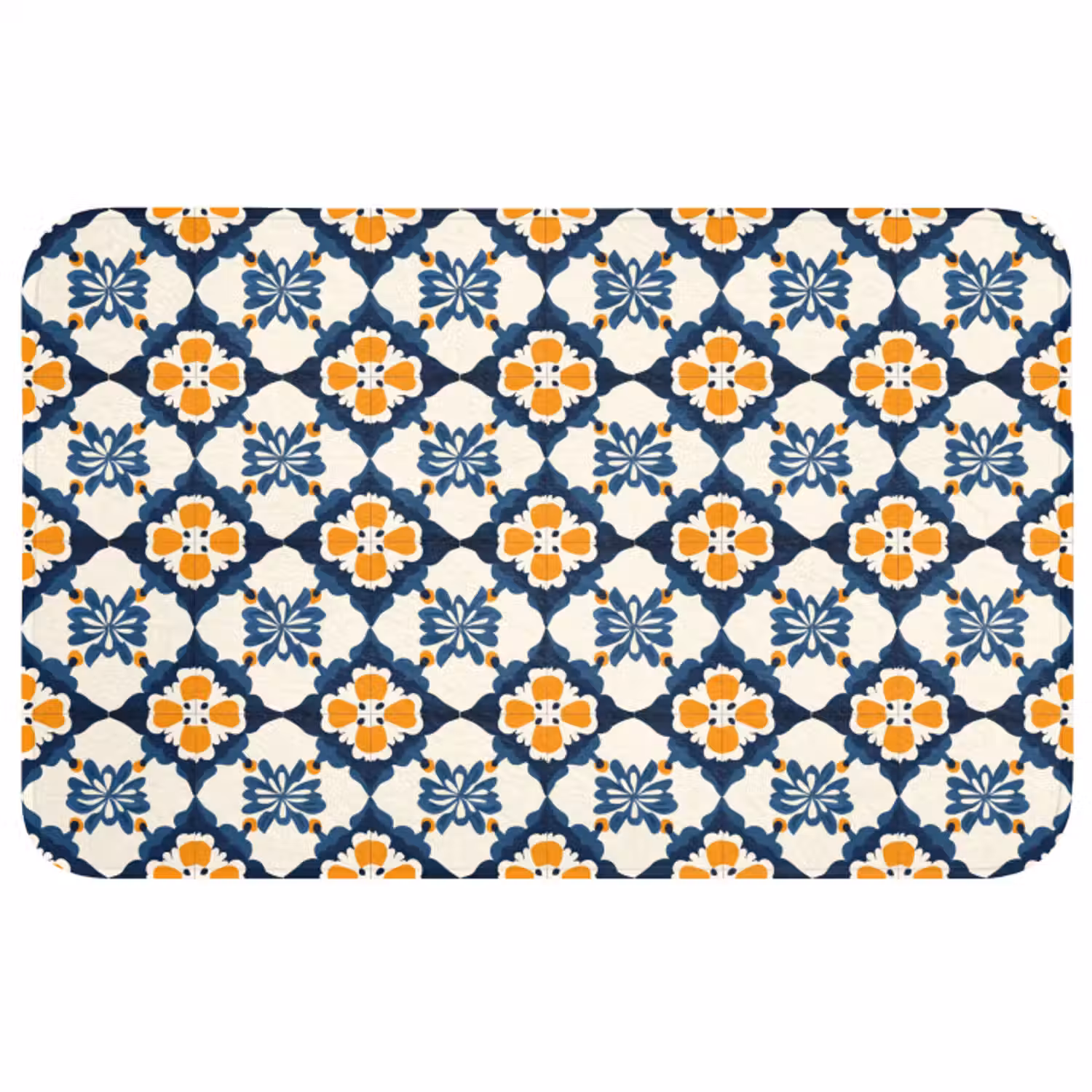 Badmat - Klassiek - Geometrisch - Blauw