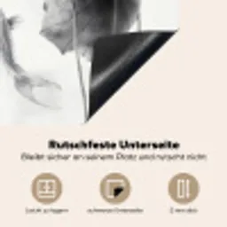 Lotusbloemen - Vissen - Bladeren - Zwart Inductie beschermer vinyl 3mm middel -tsfeer4_DE