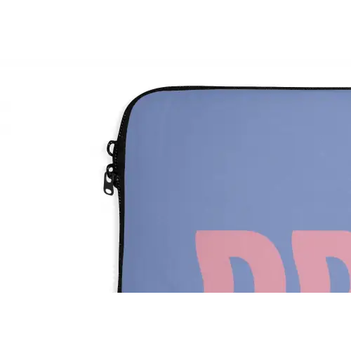 Pretty - Roze - Blauw - Golvend laptophoes neopreen klein -detail