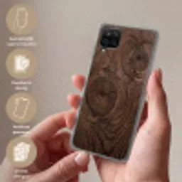 Houtnerf - Textuur - Patroon - Bruin - Rustiek Telefoonhoesje Samsung Galaxy A12 klein -sfeer3_NL