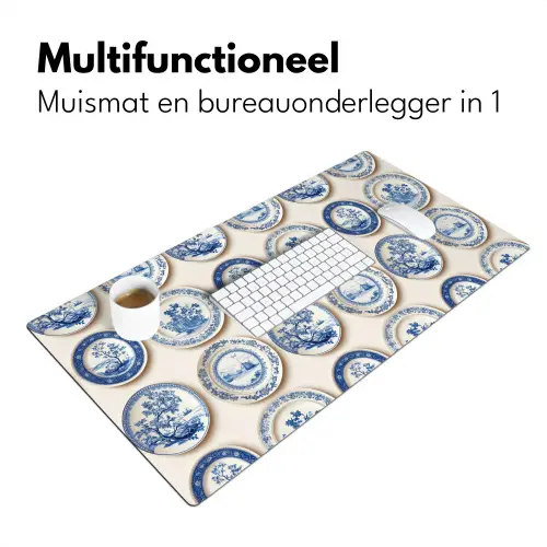 Borden - Bomen - Planten - Blauw Muismat XXL klein 681 -sfeer4