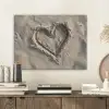Hartvorm - Getekend - Beige - Zand PET vilt klein -sfeer1