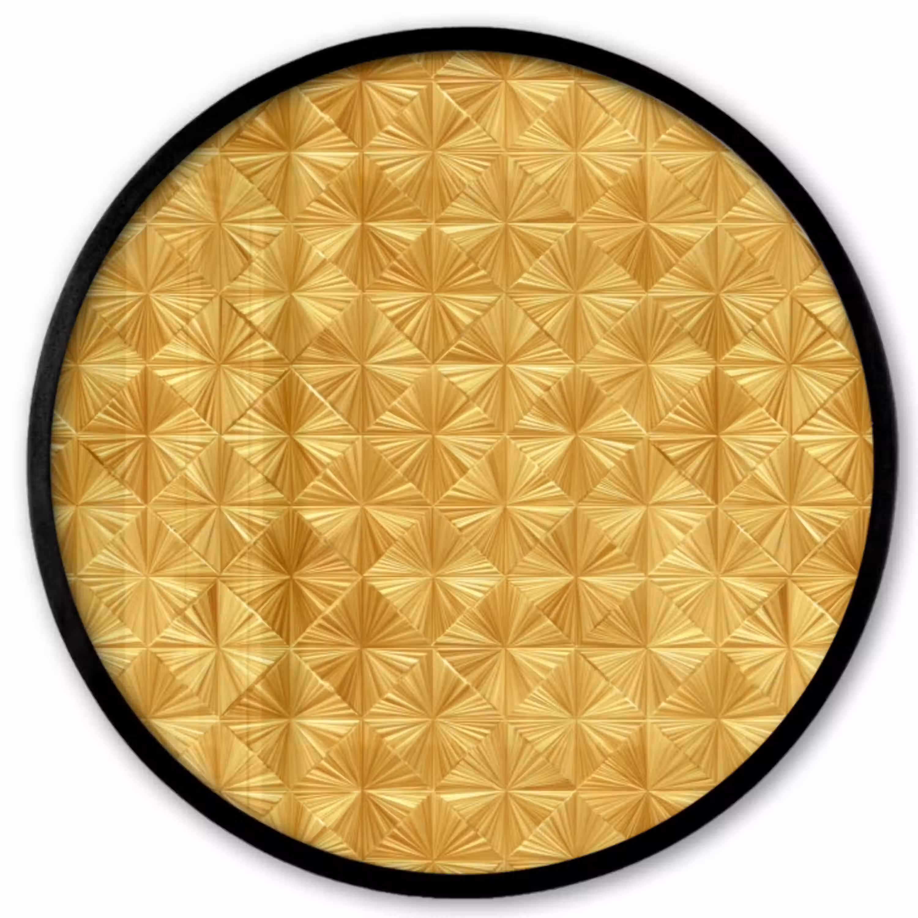 Tegels - Geometrisch - Reliëf - Goud Fotolijst rond zonder passe partout klein 856 -3d