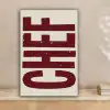 Chef - Rood - Japandi - Vintage canvas 2cm klein -sfeer1