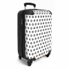 Zwarte cirkelvormige ringen over een witte achtergrond NBS - Handbagage koffer - Kinderen Unisex middel -productfoto_3d