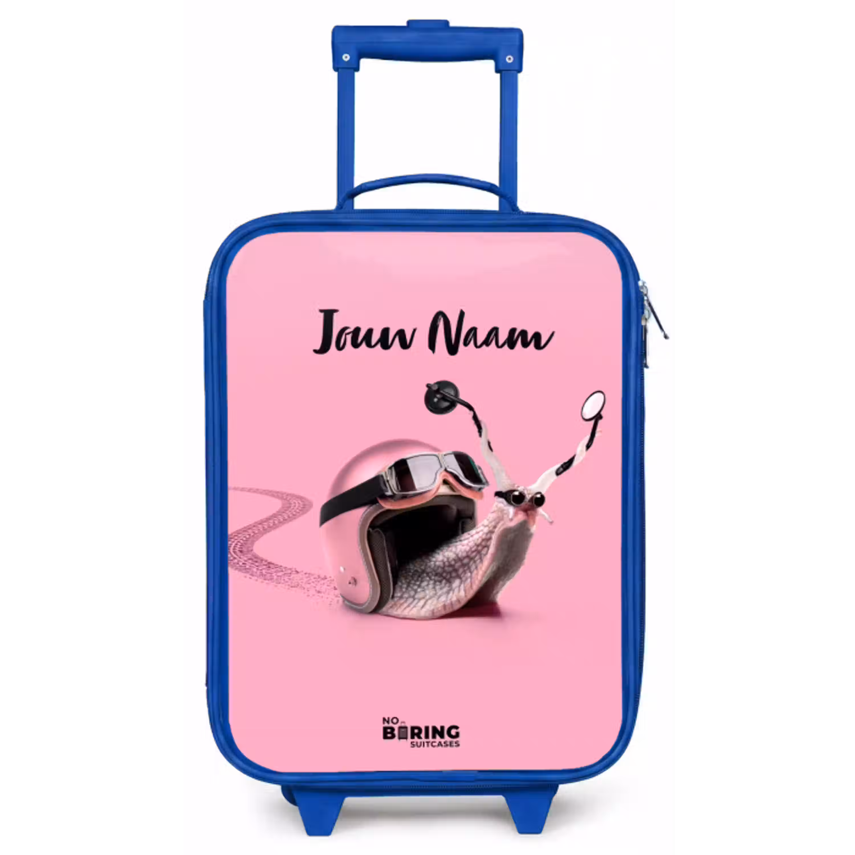 Escar-Go - Roze Kinderkoffer - Blauw klein -zz3dotto
