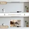 Schaap - Oog - Wit keuken achterwand spatscherm klein -voor_na_ES