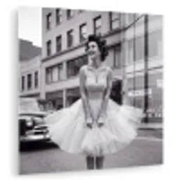 Retro - Vrouw - Zwart - Wit plexiglas 5mm klein -zzzproduct_nieuw