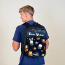 Dieren - Astronaut - Planeten - Sterren Rugzak - Zwart middel -sfeer8