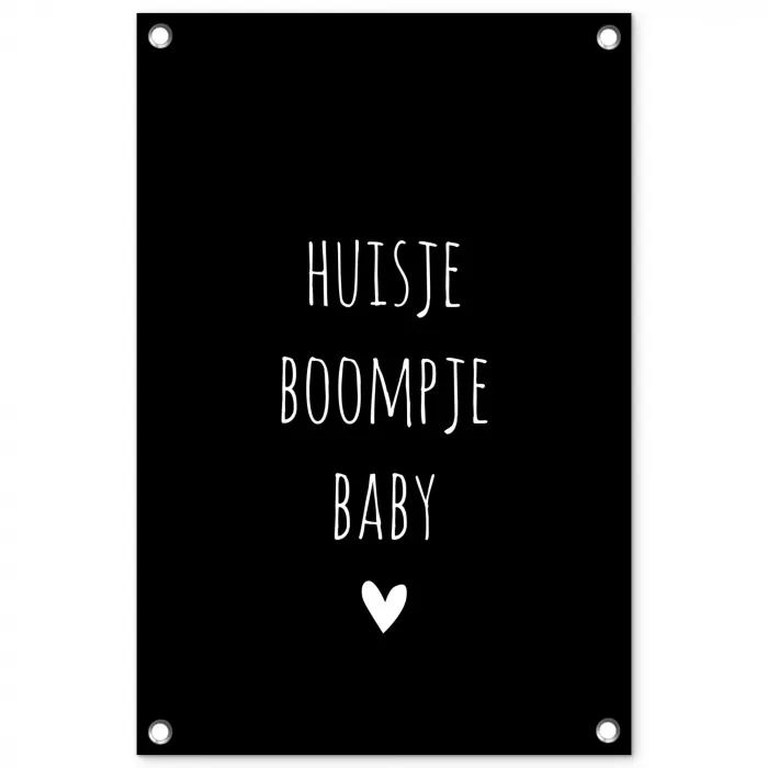 Quotes - Huisje boompje baby - Spreuken tuinposter los doek klein -3d