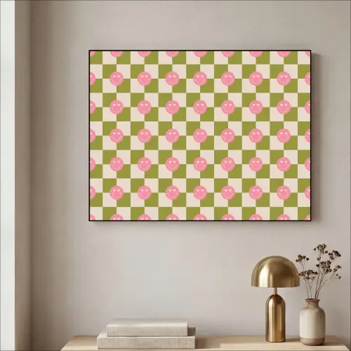 Patroon - Smileys - Blokken Textielframe - compleet frame klein 947 -sfeer2