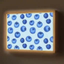 Bessen - Modern - Blauw Light Box met batterij (Wandlamp) middel 907 -z3d_website