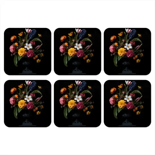 Lente - Bloemen - Klassiek - Vaas onderzetter kurk middel -3d