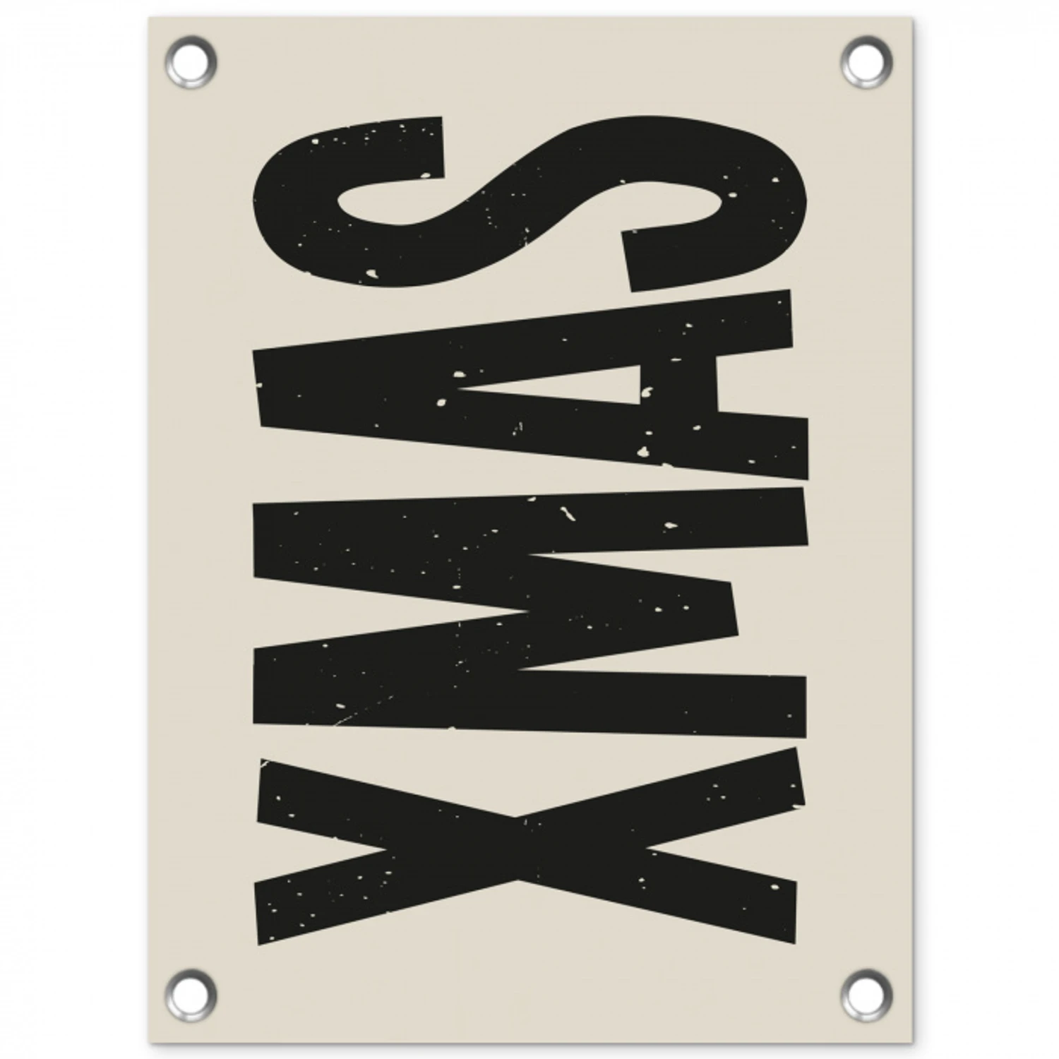 Kerst - Christmas - Japandi - Beige tuinposter los doek klein -3d