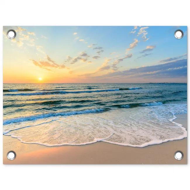 Zonsondergang aan Zee tuinposter los doek klein -3d