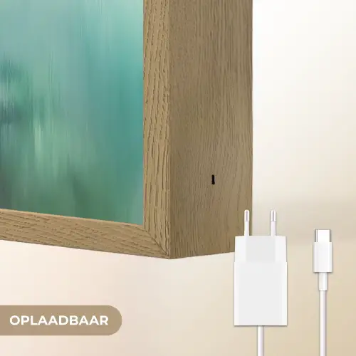 Tulpen - Lichtreflecties - Kleurverloop Light Box met batterij (Wandlamp) middel -USP_websiteoplaadbaarNL