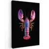 Kreeft - Paars - Roze - Zwart - Stippen - Lila Tuinposter op houten frame 2 cm dik klein -3d