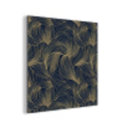 Abstract - Lijnen - Blauw - Goud aluminium wit klein 46 -3d