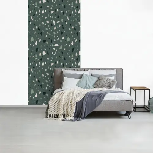 Terrazzo -  Patroon - Kleurrijk - Groen fotobehang vinyl groot 64 -slaapkamer