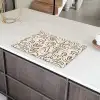 Abstract - Beige - Patroon - Donkerbruin Inductie beschermer vinyl 3mm klein 276 -sfeer8