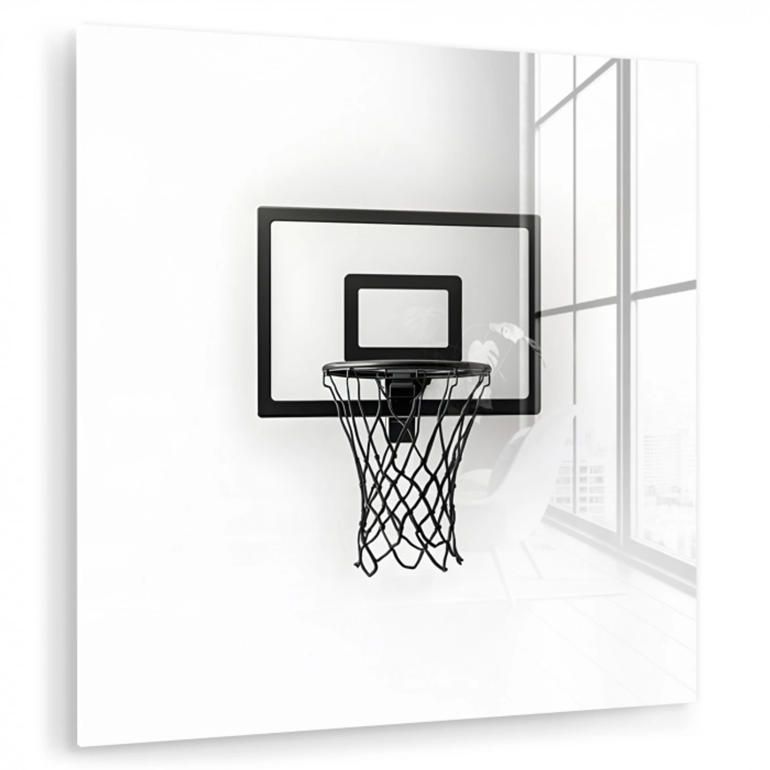 Basketbalbord - Minimalistisch - Zwart plexiglas 5mm klein -zzzproduct_nieuw