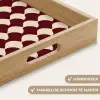 Rood - Tegelpatroon - Crème Dienblad Rechthoek middel 911 -USP_HandgreepNL