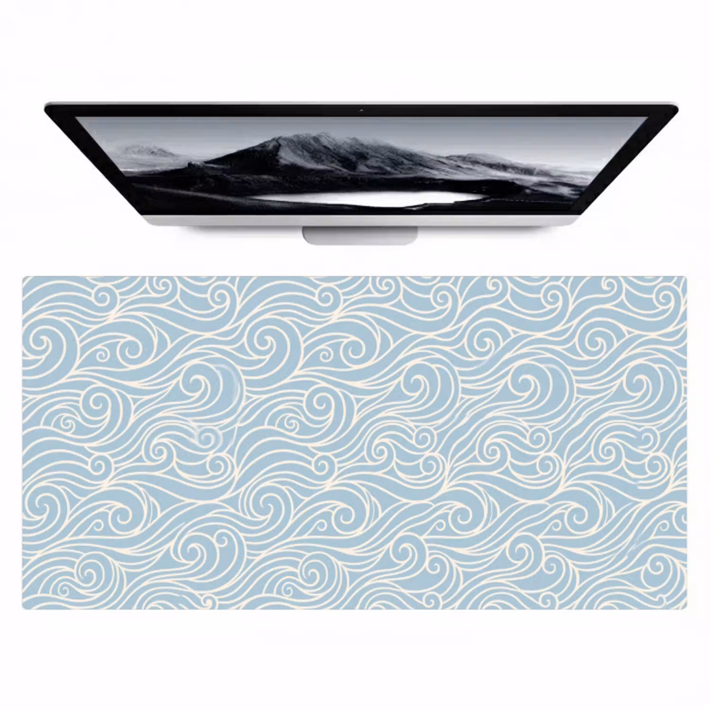 Golf - Abstract - Natuur - Modern - Blauw Muismat XXL klein -zzz3d