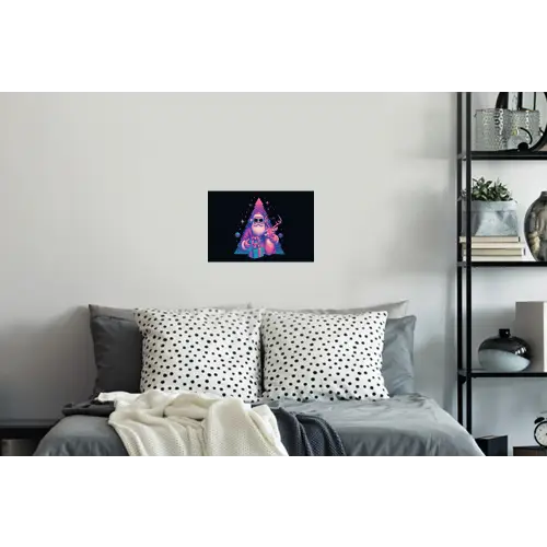 Retro - Kerstman - Rendieren - Kerstboom Muursticker klein -slaapkamer