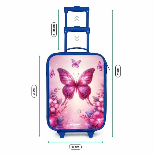 Vlindervallei Kinderkoffer - Blauw klein -productfoto_formaten