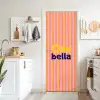Verticaal - Strepen - Oranje - Ciao bella deurposter klein -sfeer5
