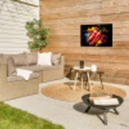Peper - Graffiti - Verf - Abstract - Modern - Kleurrijk Tuinposter op houten frame 2 cm dik klein -sfeer2