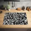 Symbolen - Abstract - Grafisch - Zwart Inductie beschermer vinyl 3mm klein -sfeer5