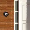 Bruine diagonale banen - Traditioneel Naambord Organisch middel -sfeer3