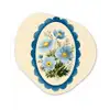 Lijst - Bloemen - Lichtblauw - Illustratie Wandcirkel Organisch Forex 3mm klein -3d
