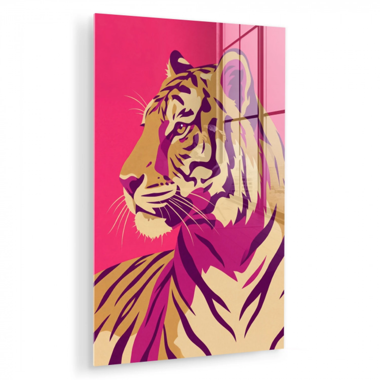 Tijger - Modern - Neon plexiglas 5mm klein -zzzproduct_nieuw