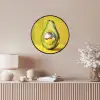 Avocado - Discobal - Geel - Glitter Fotolijst rond zonder passe partout klein -sfeer3