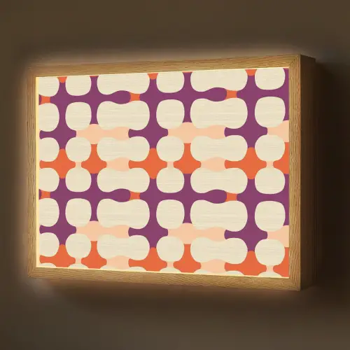 Modern - Patroon - Kleurrijk Light Box met batterij (Wandlamp) middel 907 -z3d_website