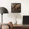 Wereldkaart -  Hout - Mozaïek plexiglas 5mm klein -sfeer6