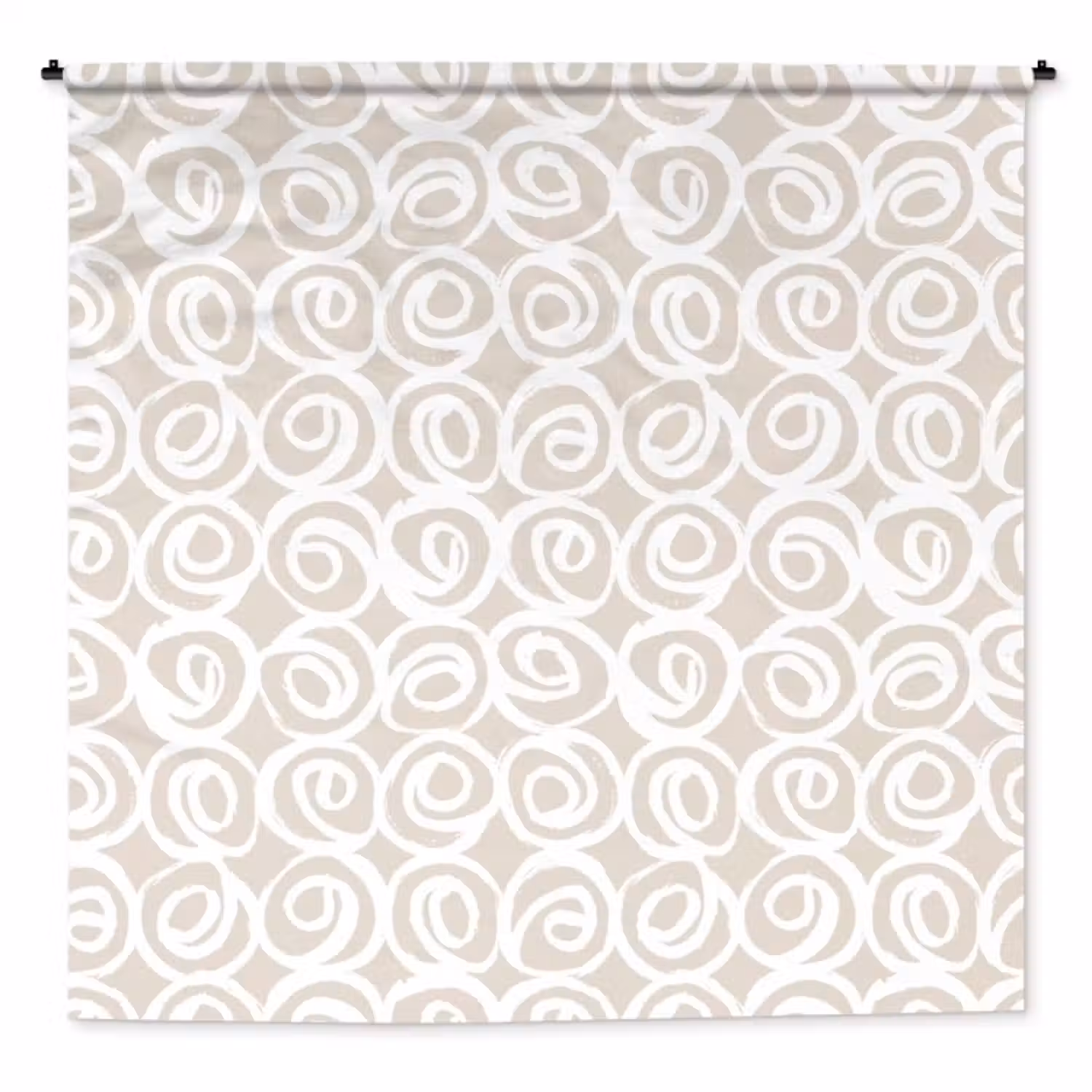 Wandkleed - Beige - Patroon - Spiraal