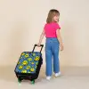 Smiley - Geel - Blauw Kinderkoffer - Zwart klein -sfeer1