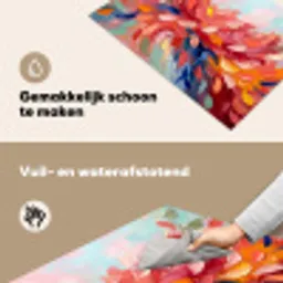 Bloemen - Abstract - Kunst - Modern Inductie beschemer met haakjes klein -ky-schoon-nl