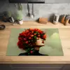 Vrouw - Appels - Rood - Bladeren Inductie beschermer vinyl 3mm klein -sfeer5