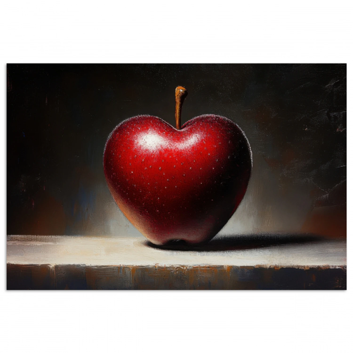 Apple - Hart - Rood poster papier klein -3d