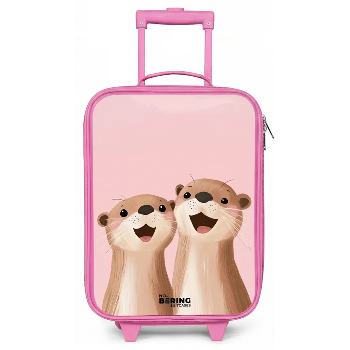Otters - Lachen - Roze - Illustratie Kinderkoffer - Roze klein -zz3dotto