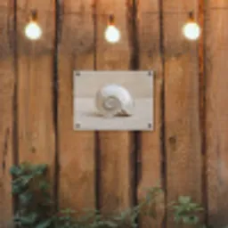 Schelp - Spiraal - Beige tuinposter los doek klein -sfeer1