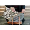Elegant - Patroon - Zwart - Beige laptophoes neopreen klein 279 -tas