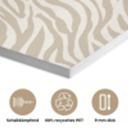 Zebra - Patroon - Beige PET vilt klein 837 -closeup_DE