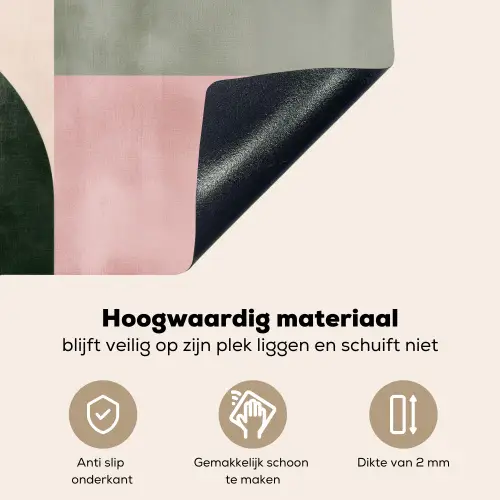 Vormen - Abstract - Cirkel - Zwart Inductie beschemer met haakjes klein -ky-onderkant-nl