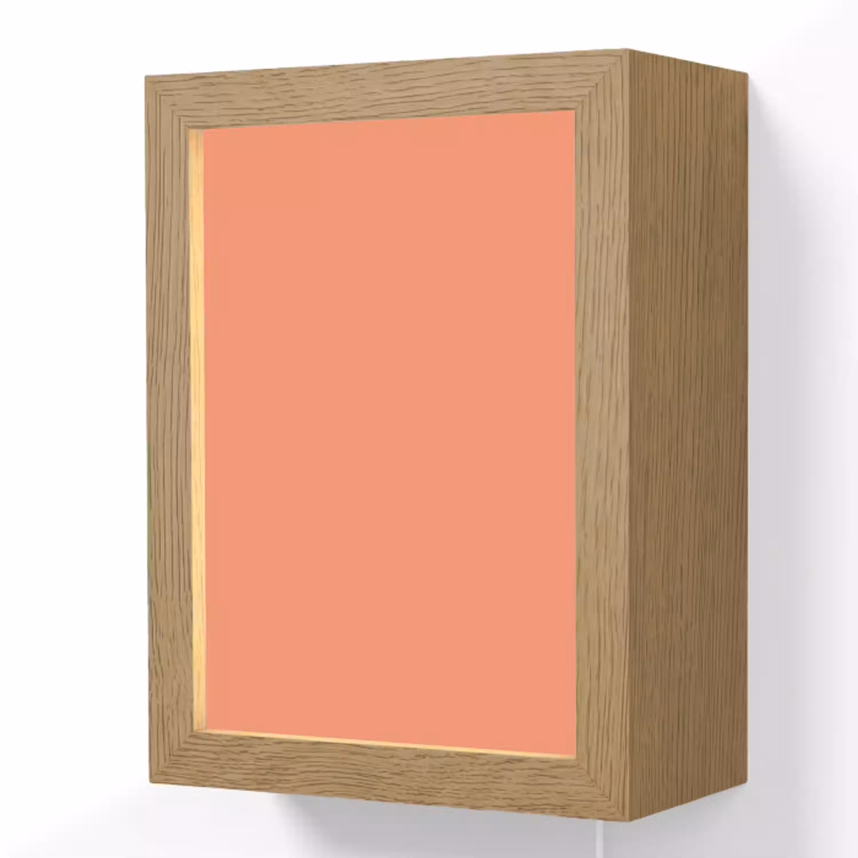 Warm - Clay - Terracotta Light Box met kabel (Wandlamp) klein 929 -3d