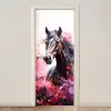 Paard - Dieren - Meisje - Roze deurposter klein -3d_beige